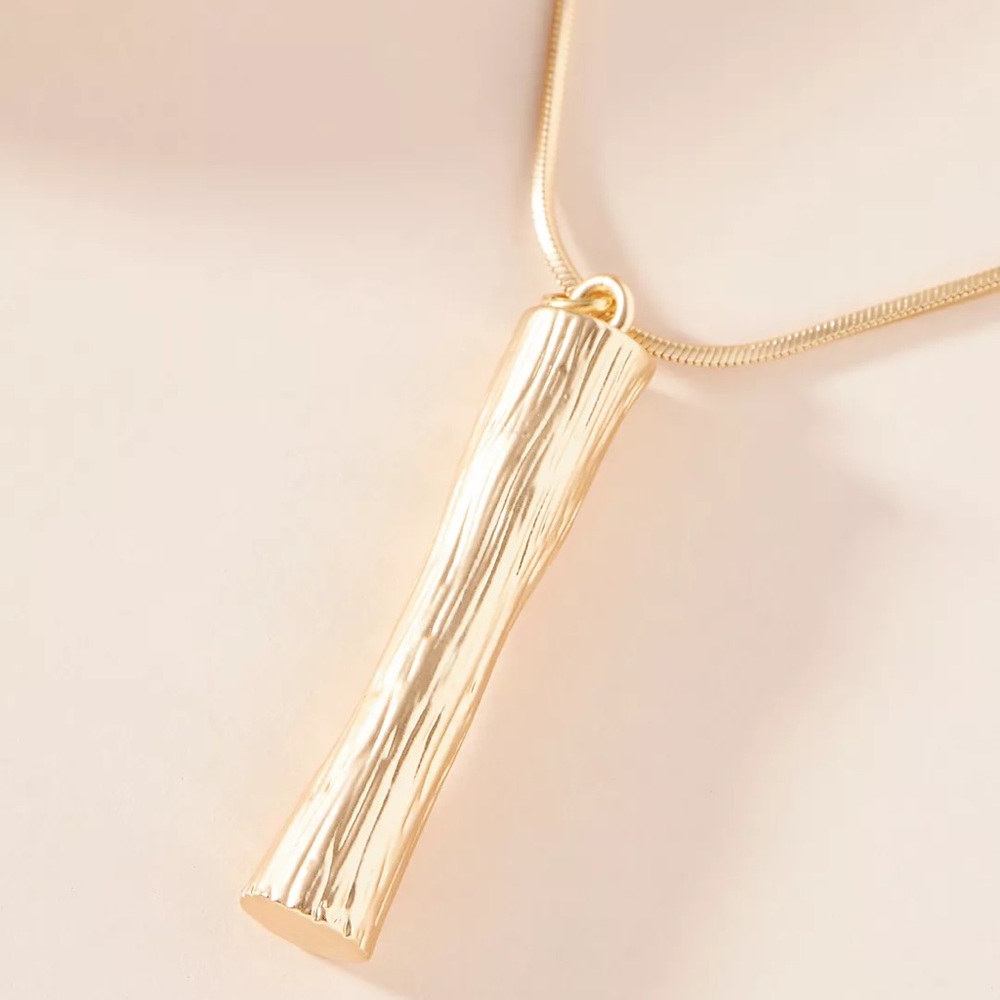 NWT Anthropologie Bamboo Monogram Necklace “I”
